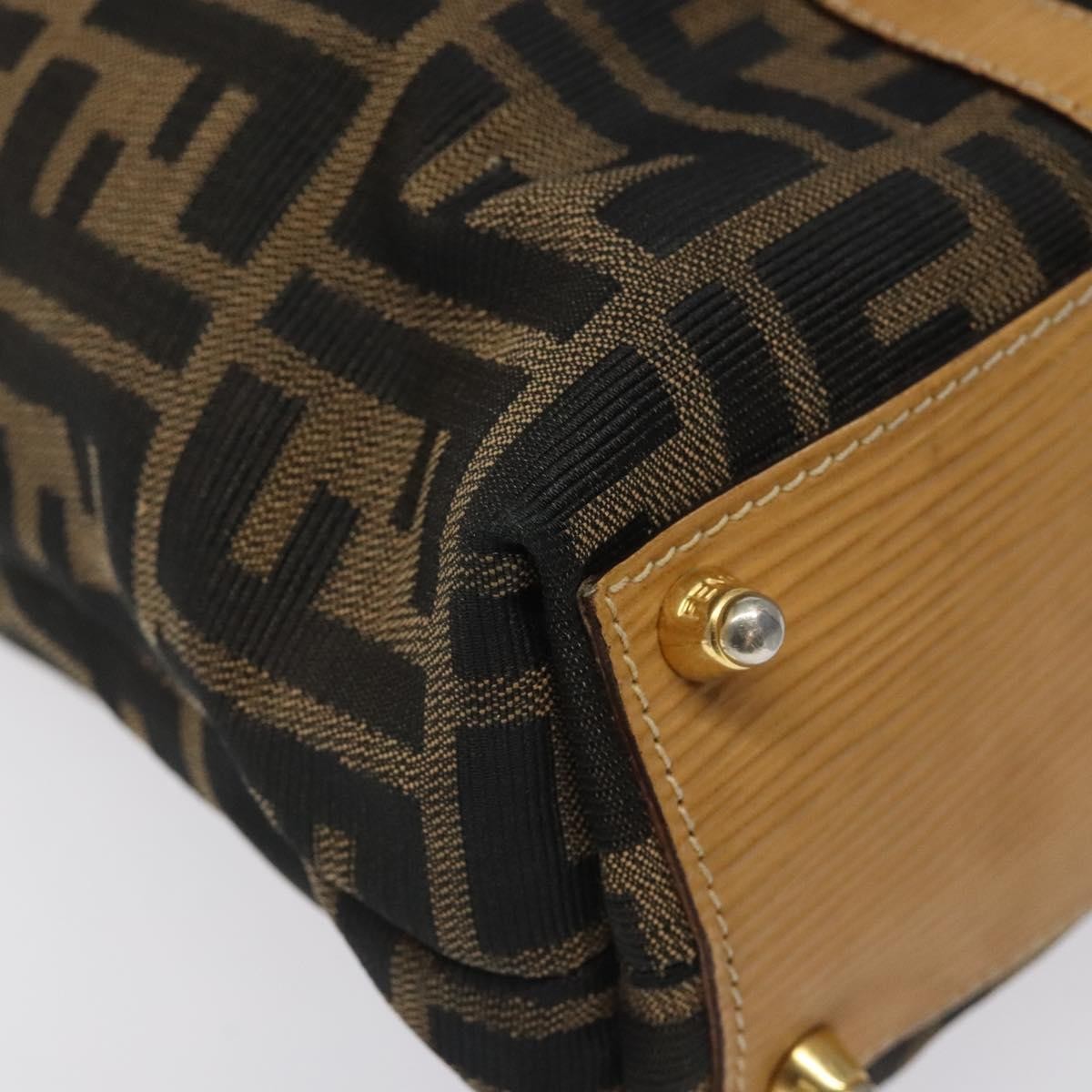 Fendi Vintage Top Handle Bag Zucca canvas, BLACK, CANVAS, Tote bag