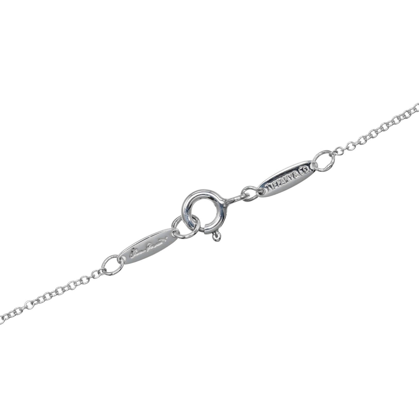 Tiffany & Co. Elsa Peretti Double Teardrop Necklace Silver 925, SILVER, SILVER, Necklace
