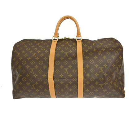 Louis Vuitton Keepall Bag Monogram Canvas, BROWN, CANVAS, Travel bag