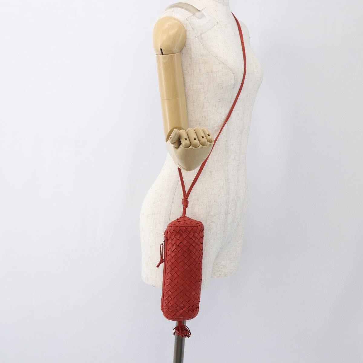 Bottega Veneta Intrecciato Clutch bag Leather, RED, LEATHER, Clutche & pouche