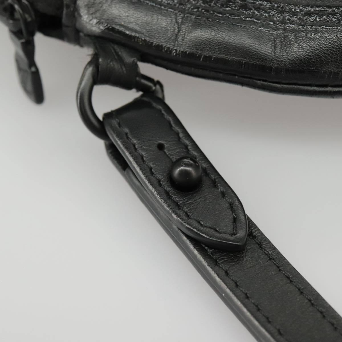 Louis Vuitton Disk pouch Leather, BLACK, LEATHER, Clutche & pouche