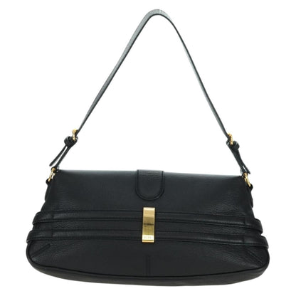 Gucci Horsebit Shoulder Bag GG Canvas and Leather, Black, Leather, Shoulder Bag