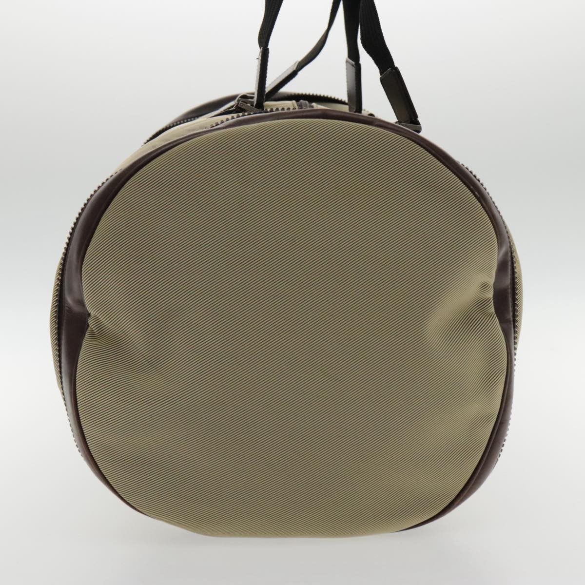 Salvatore Ferragamo Boston Bag Leather, BEIGE, CANVAS, Travel bag