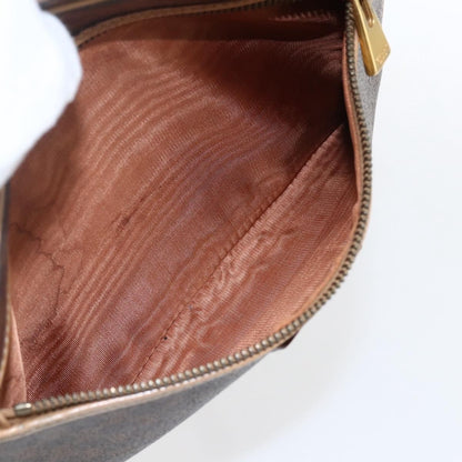 Celine Vintage Macadam Shoulder Bag Canvas and Leather, BROWN, CANVAS, Shoulder bag