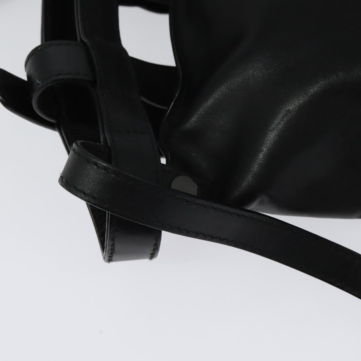 Bottega Veneta Utility Waist Bag Leather with Intrecciato, BLACK, LEATHER, Shoulder bag