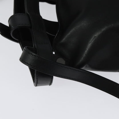 Bottega Veneta Utility Waist Bag Leather with Intrecciato, BLACK, LEATHER, Shoulder bag
