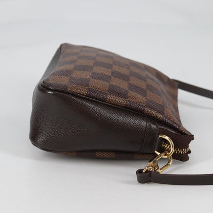 Louis Vuitton Trousse Make Up Bag Damier, BROWN, CANVAS, Clutche & pouche