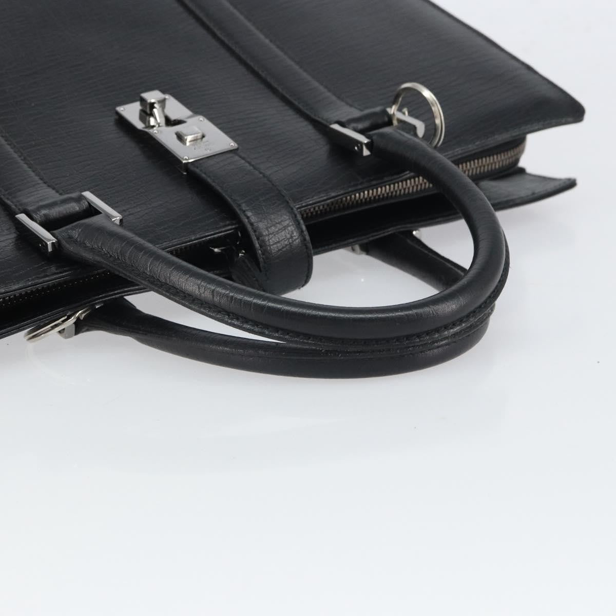 Gucci Vintage Handbag Leather, BLACK, LEATHER, Handbag