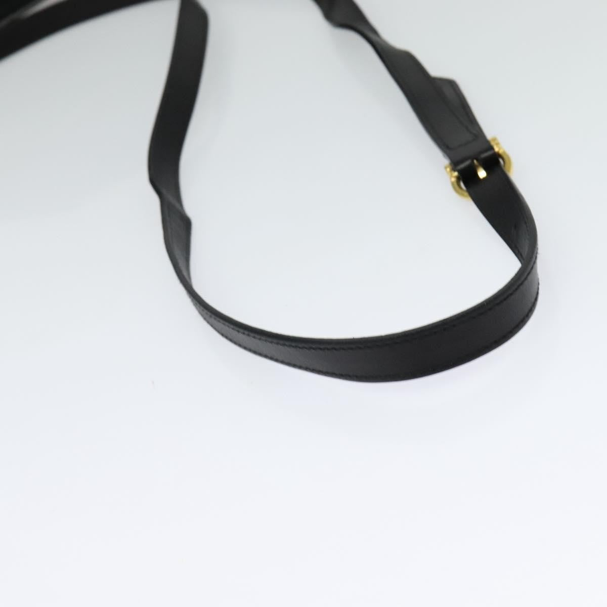 Salvatore Ferragamo Vala Shoulder Bag Leather, BLACK, LEATHER, Shoulder bag