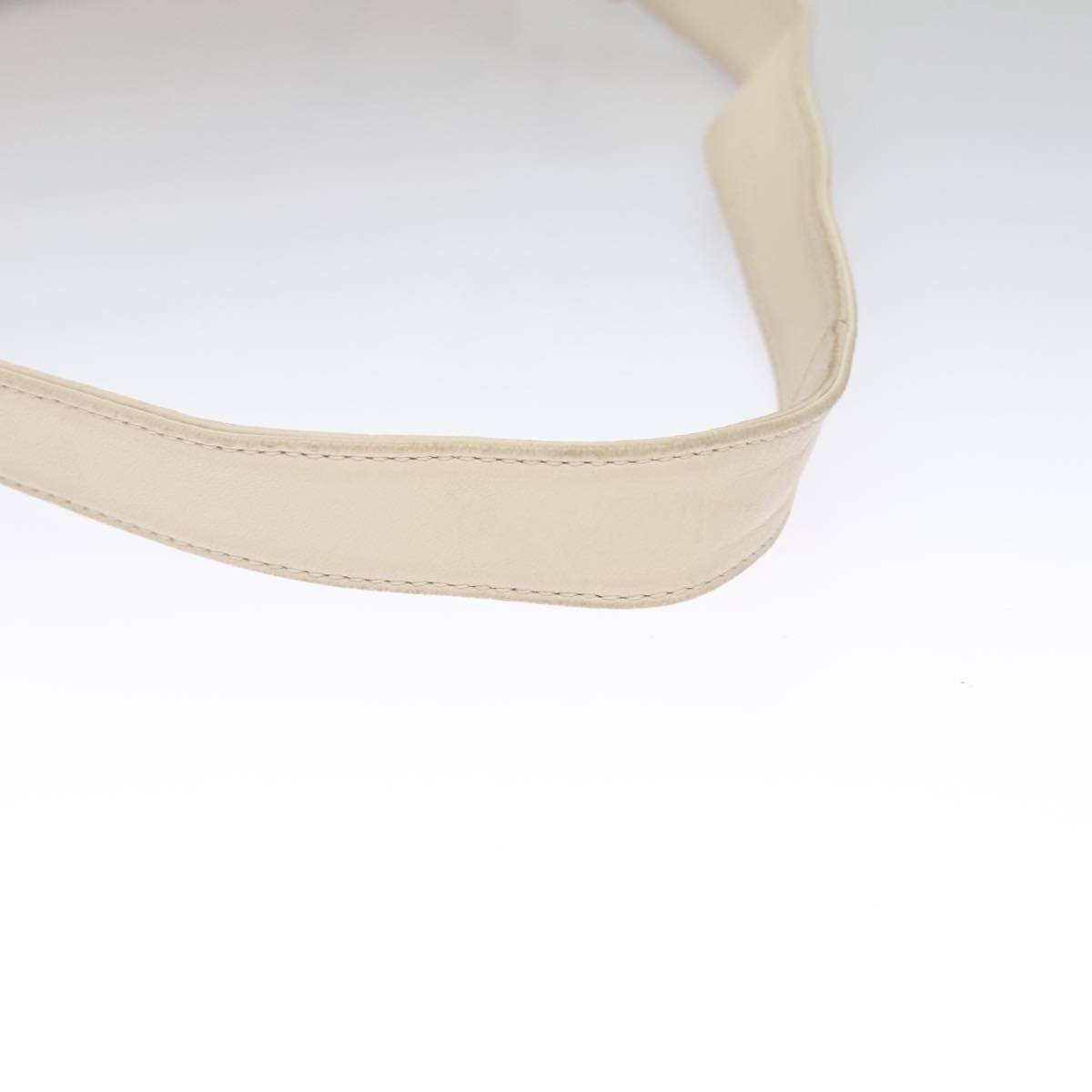 Chanel Chocolate Bar CC Shoulder Bag Quilted Leather, WHITE, LEATHER, Shoulder bag