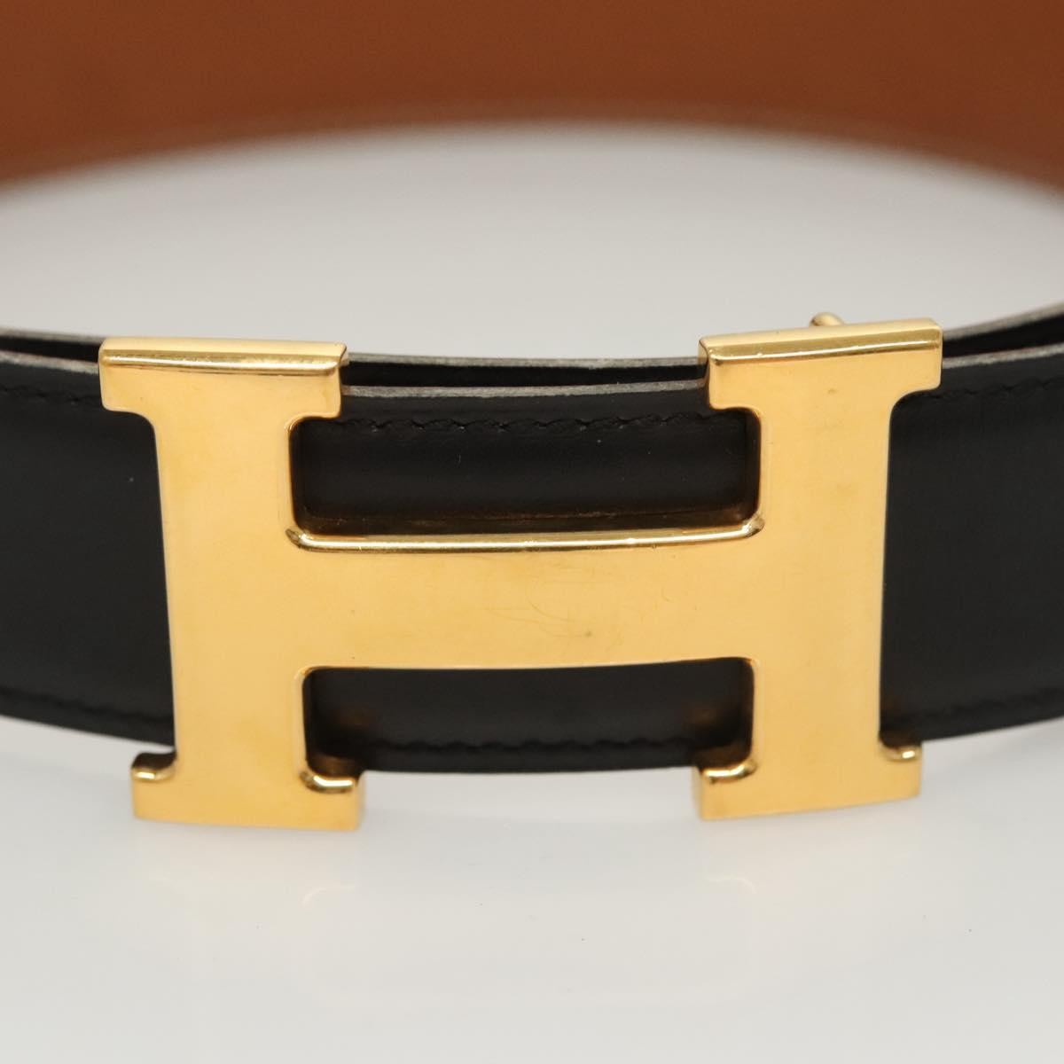 Hermes Constance Belt Leather, BLACK, LEATHER, Belts