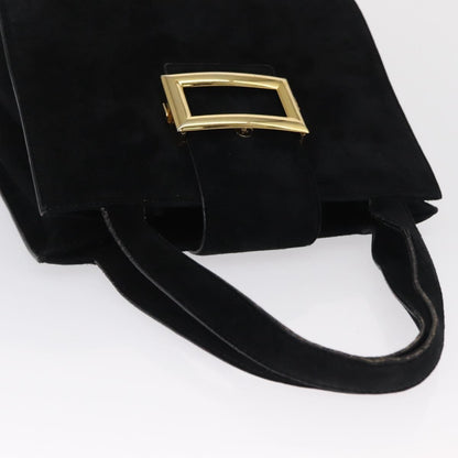 Prada Vintage Handbag Suede, BLACK, SUEDE, Handbag