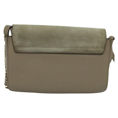Chloe Faye Crossbody Leather and Suede, GRAY, SUEDE, Shoulder bag