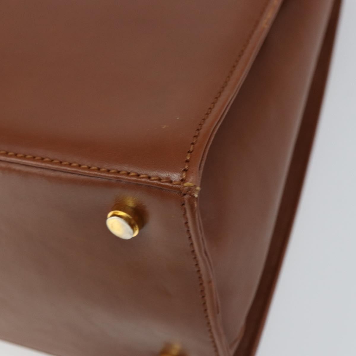 Salvatore Ferragamo Vintage Handbag Leather, BROWN, LEATHER, Handbag