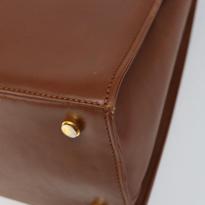 Salvatore Ferragamo Vintage Handbag Leather, BROWN, LEATHER, Handbag