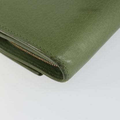 Gucci Logo Embossed Continental Wallet Leather, GREEN, LEATHER, Wallets
