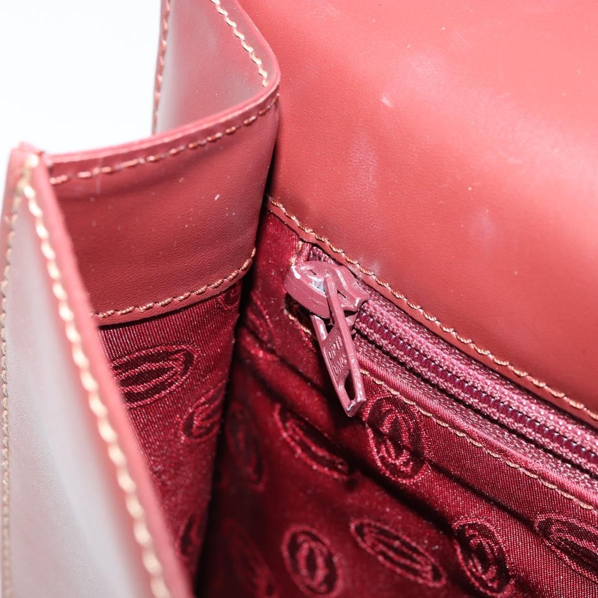 cartier Must de Cartier Clutch bag Leather, BURGUNDY, LEATHER, Clutche & pouche