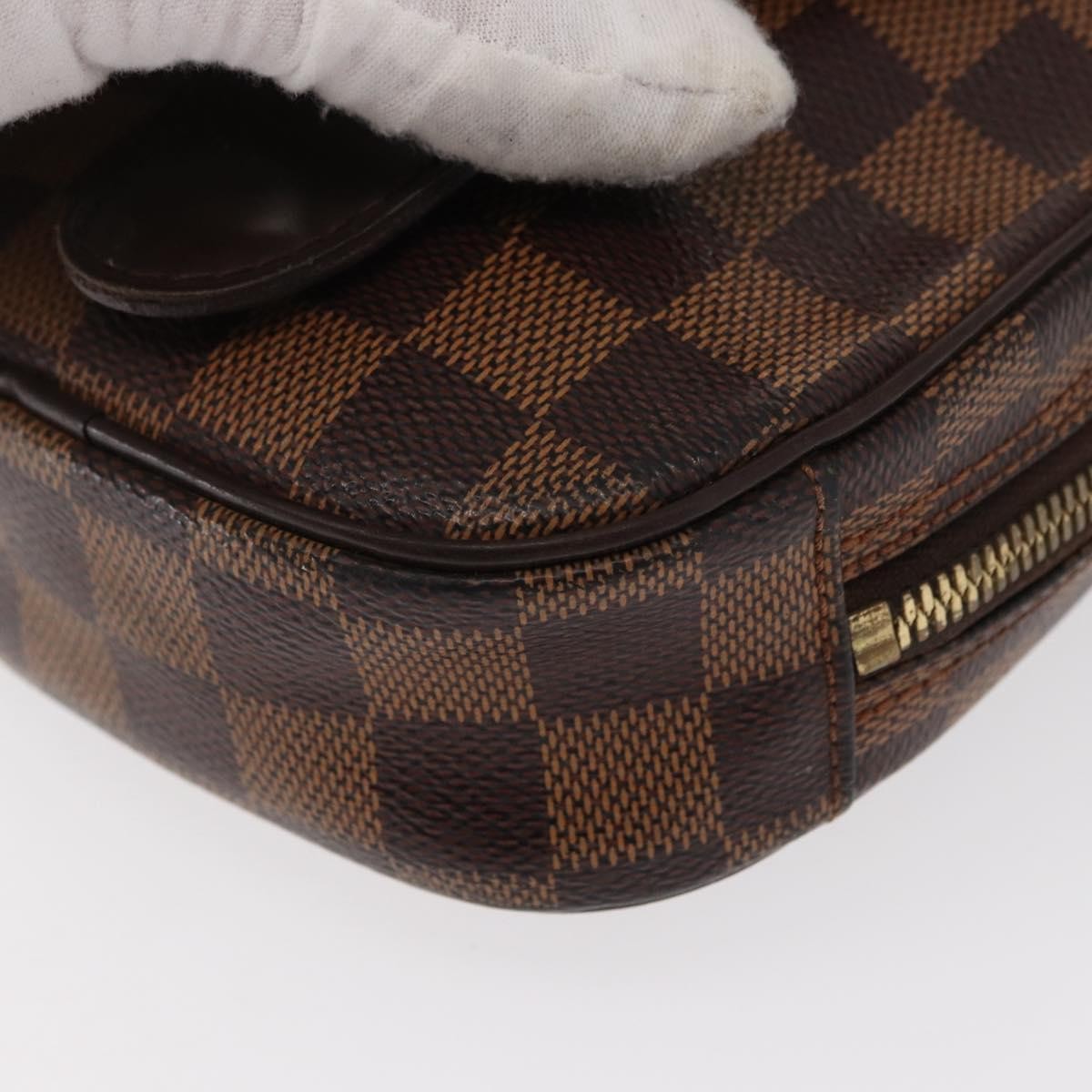 Louis Vuitton Pochette Gange Damier, Brown, Canvas, Clutch