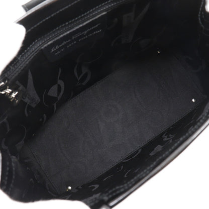 Salvatore Ferragamo Convertible Vara Bow Tote Patent Leather, BLACK, PATENT_LEATHER, Handbag