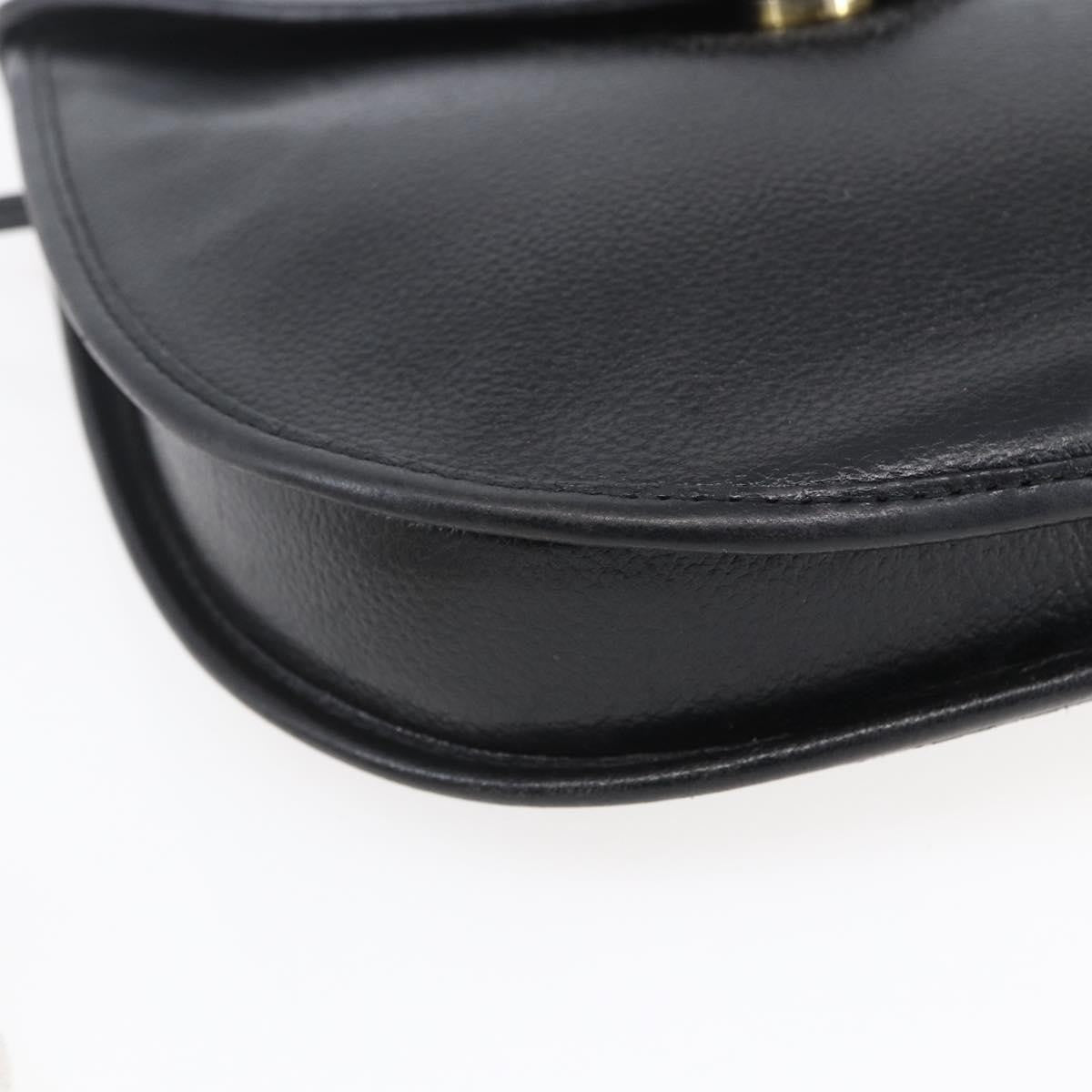 Saint Laurent Vintage Shoulder Bag Leather, BLACK, LEATHER, Shoulder bag