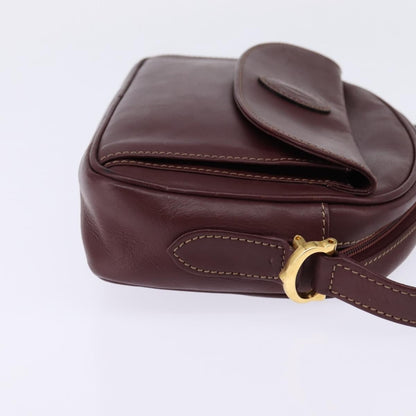 cartier Must de Cartier Shoulder Bag Leather, BURGUNDY, LEATHER, Shoulder bag