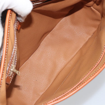 Celine Vintage Macadam Handbag Canvas and Leather, BROWN, CANVAS, Handbag
