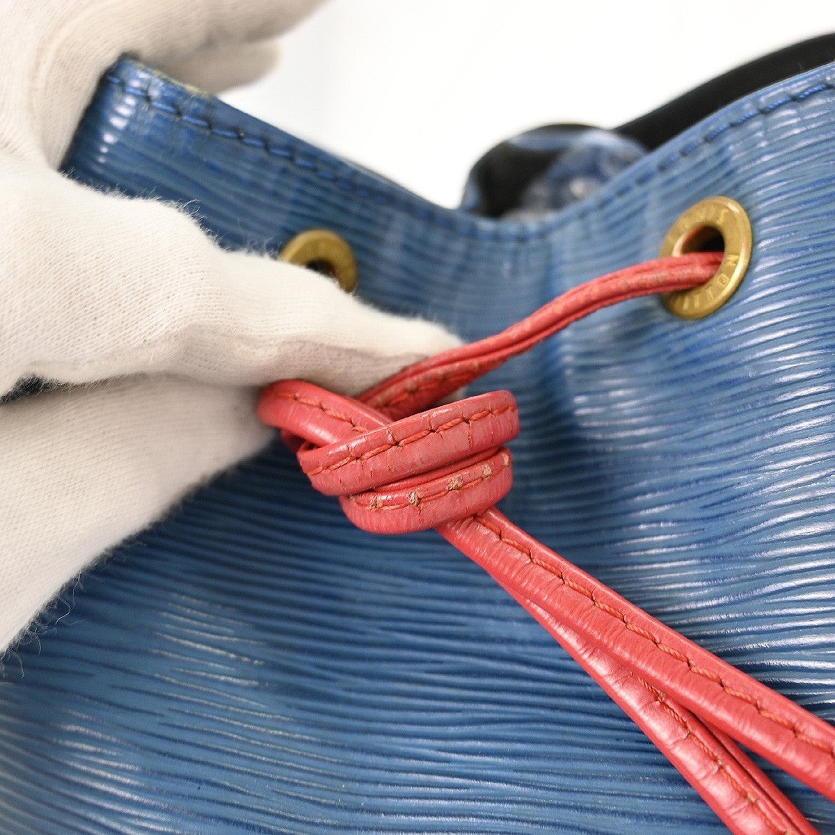 Louis Vuitton Tricolor Noe Handbag Epi Leather, BLUE, LEATHER, Shoulder bag