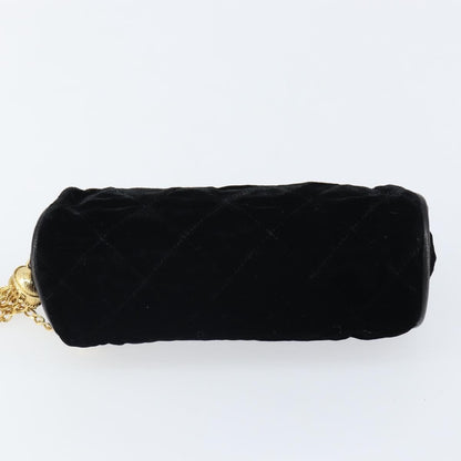 Chanel Vintage gripoix Clutch Velvet, Black, Velvet, Clutch