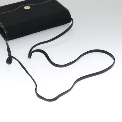 Christian Dior Vintage Trotter Crossbody Bag Diorissimo Coated Canvas, BLACK, CANVAS, Shoulder bag