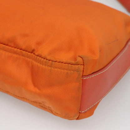 Prada Zip Shoulder Bag Tessuto, ORANGE, NYLON, Shoulder bag