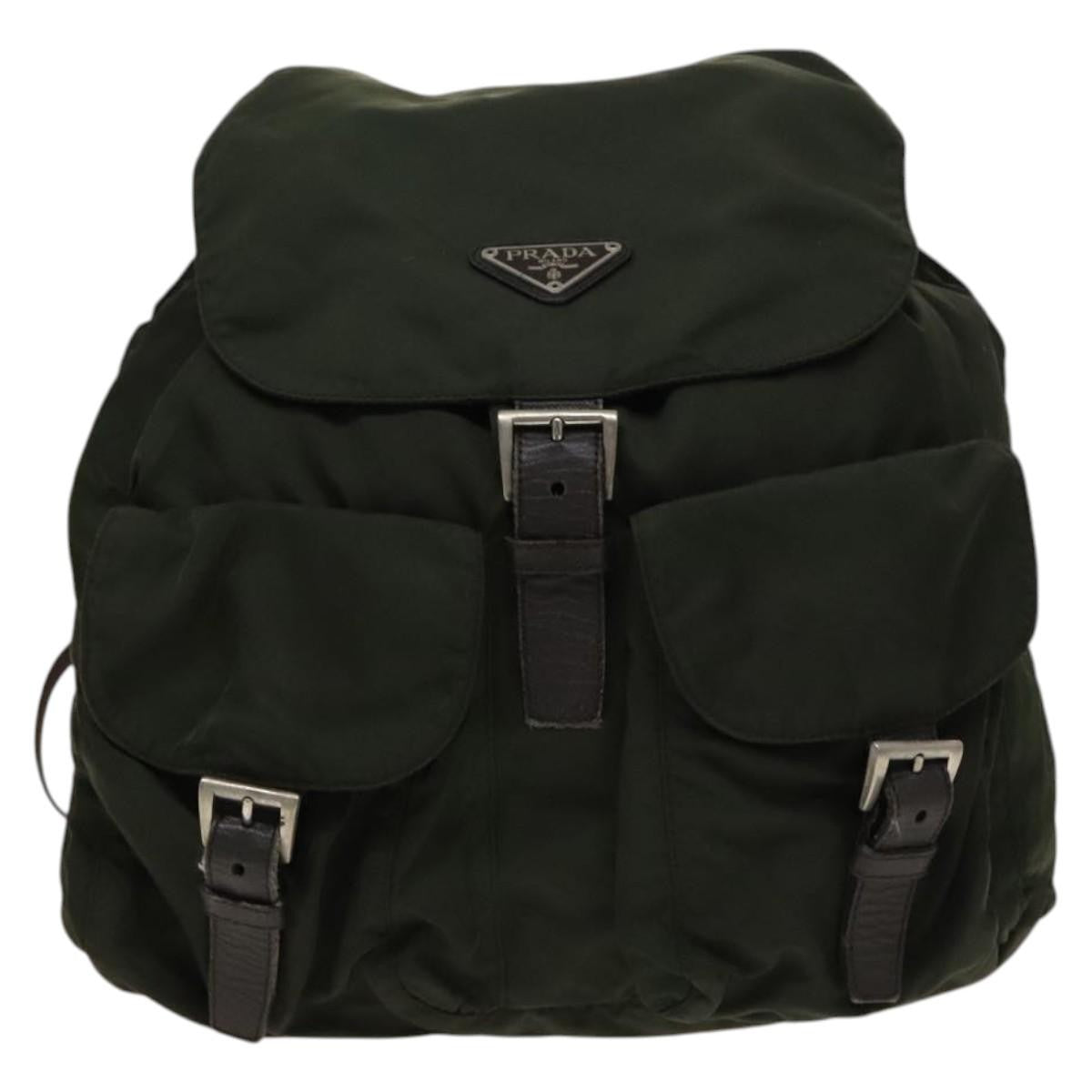 Prada Sac à dos Re-nylon nylon, KHAKI, NYLON, Backpack