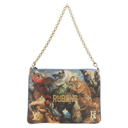 Louis Vuitton Pochette Clutch Limited Edition Jeff Koons Monet Print Canvas, Multicolour, Canvas, Clutch