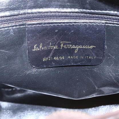 Salvatore Ferragamo Gancini Shoulder Bag Suede, BROWN, SUEDE, Shoulder bag