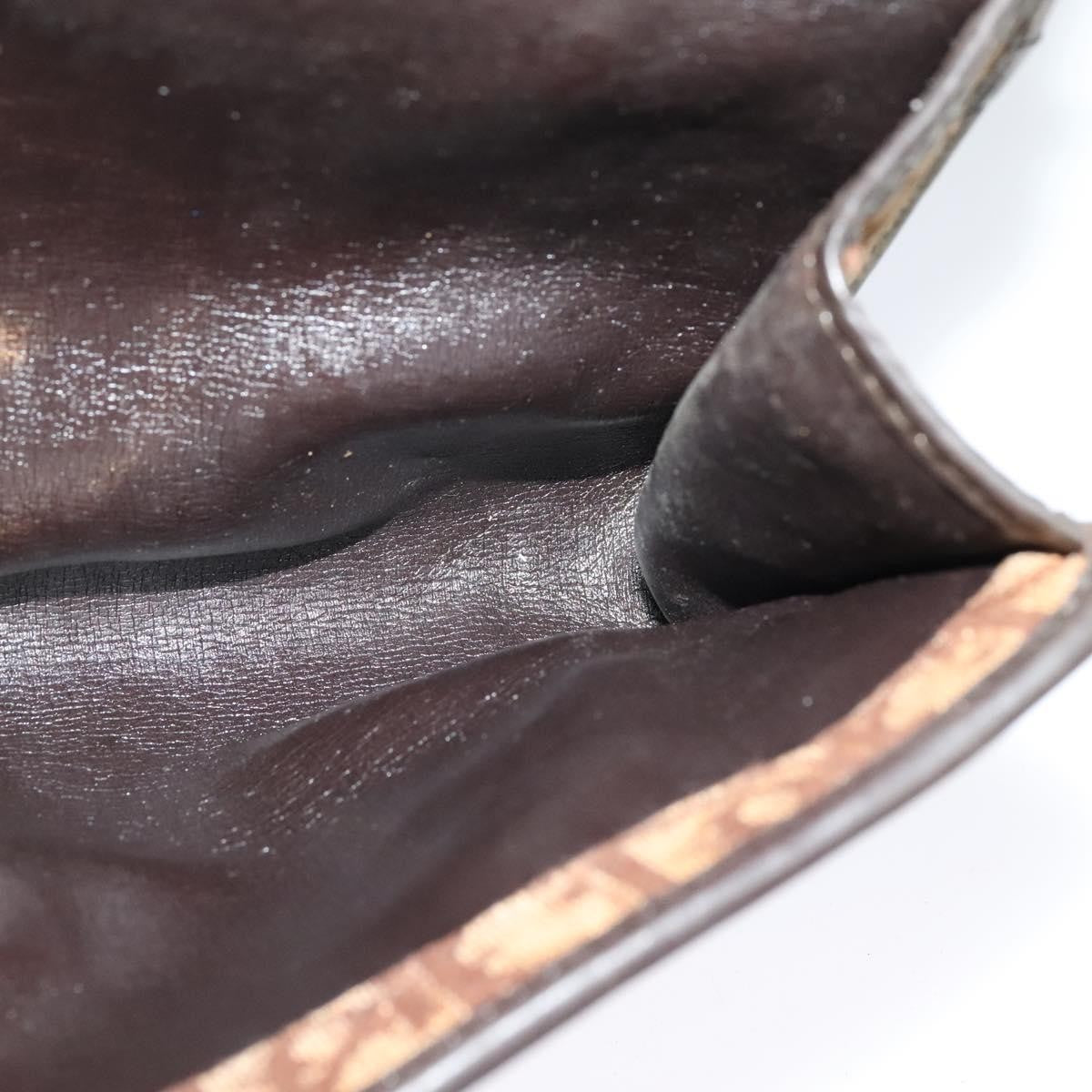 Christian Dior Vintage Trotter Flap Shoulder Bag Canvas, BROWN, CANVAS, Shoulder bag