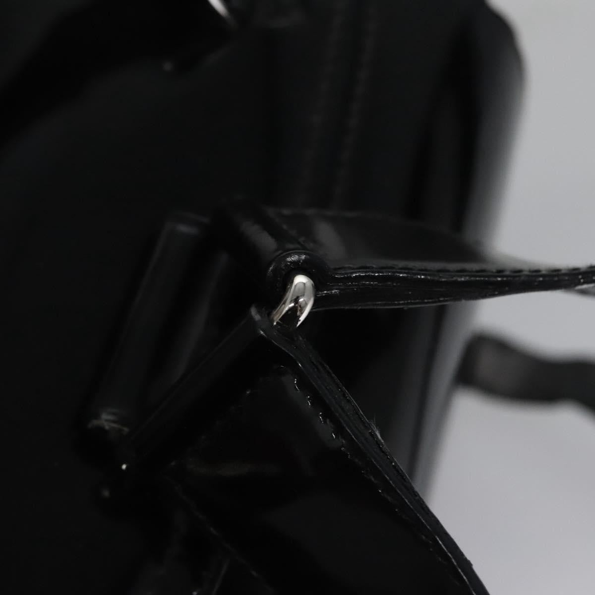 Gucci Vintage Bamboo Backpack Patent, BLACK, PATENT_LEATHER, Backpack