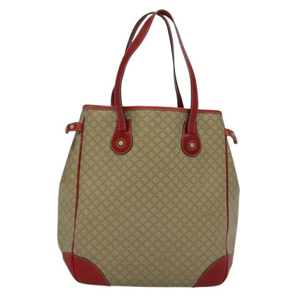 Celine Vintage Macadam Tote bag Canvas and Leather, BEIGE, CANVAS, Tote bag