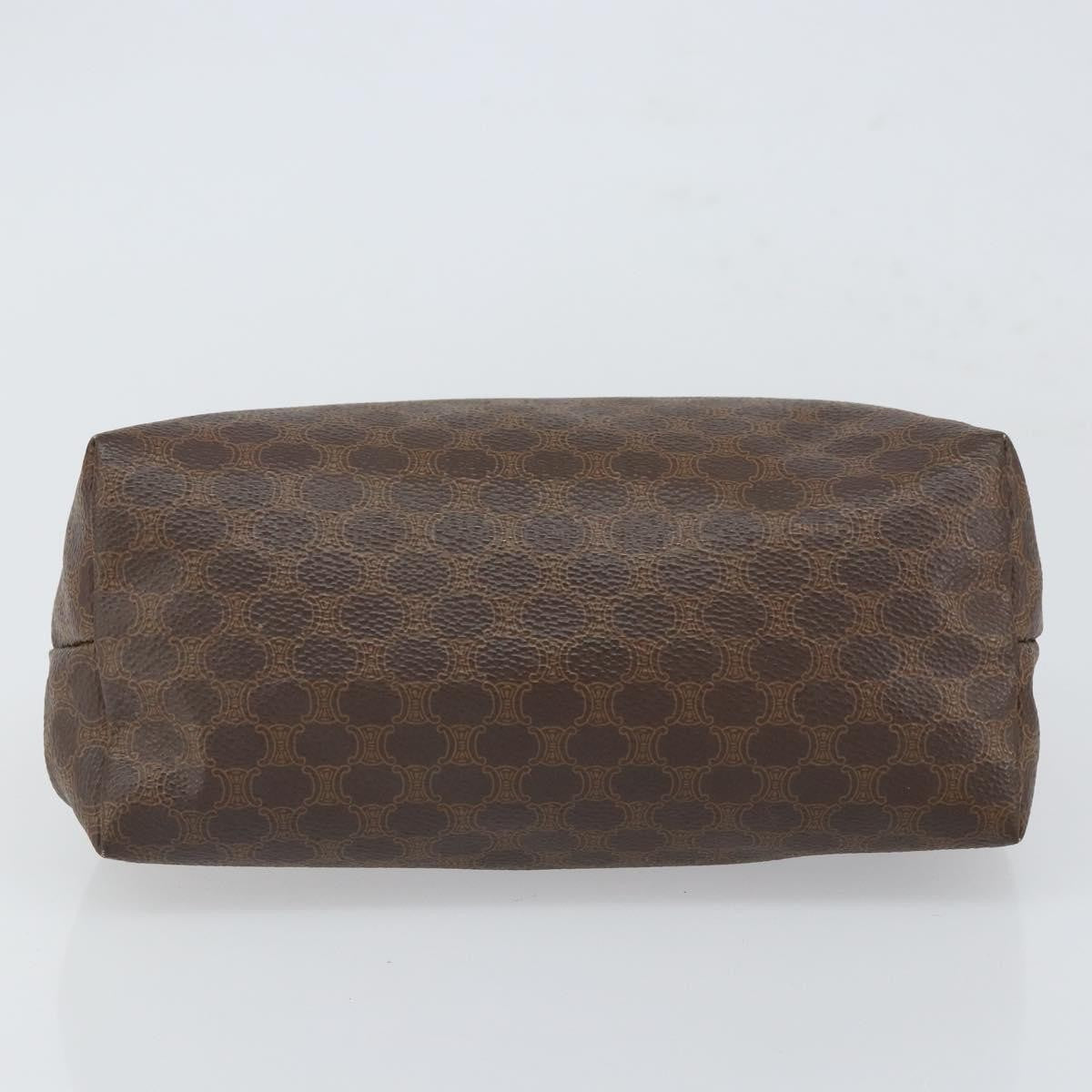 Celine Macadam Pochette Canvas and Leather, BROWN, CANVAS, Clutche & pouche