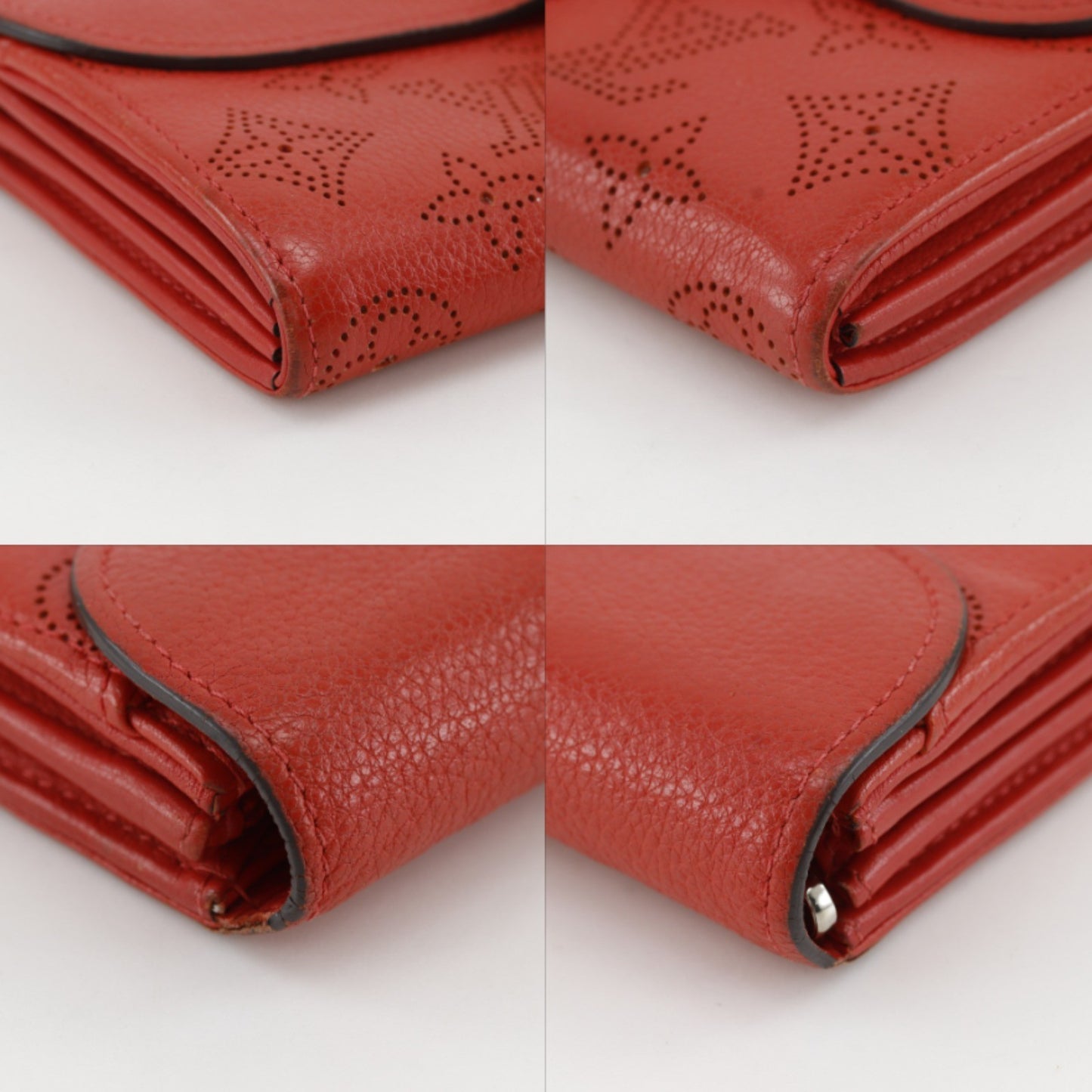 Louis Vuitton Iris Wallet Mahina Leather, Red, Leather, Wallet