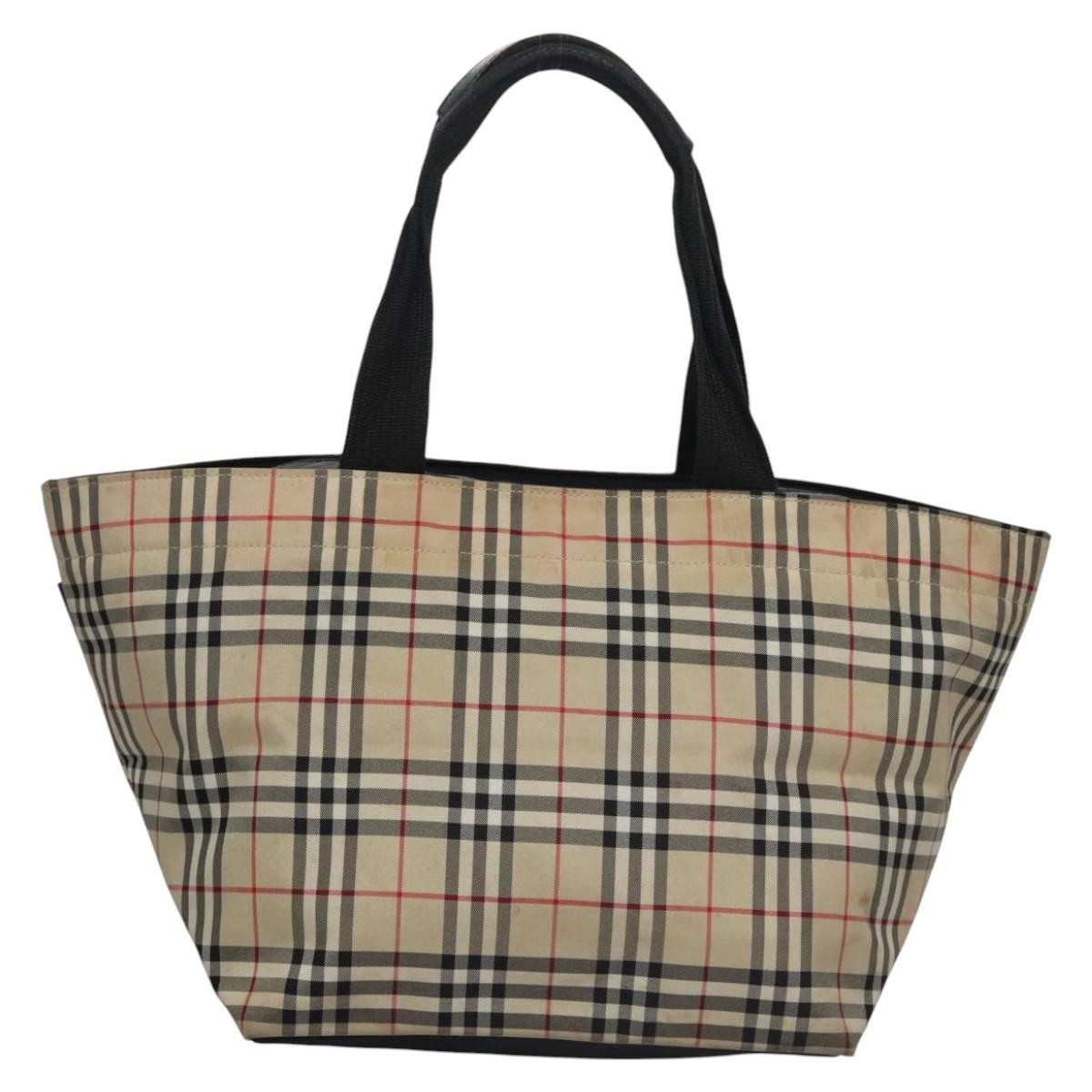Burberry Nova Check Tote Nylon, BEIGE, NYLON, Tote bag