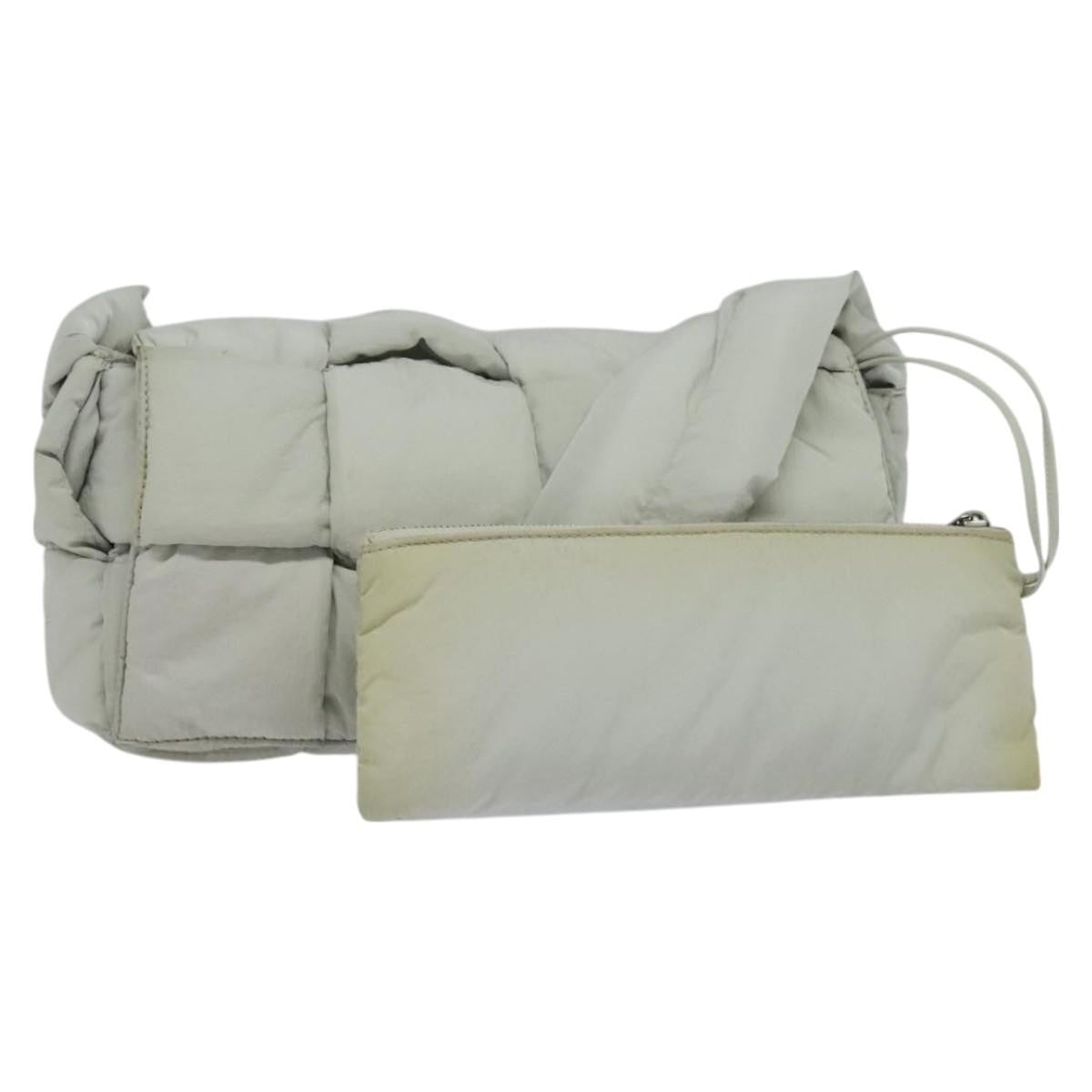 Bottega Veneta Padded Tech Cassette Crossbody Bag Intrecciato Nylon, Gray, Nylon, Shoulder Bag
