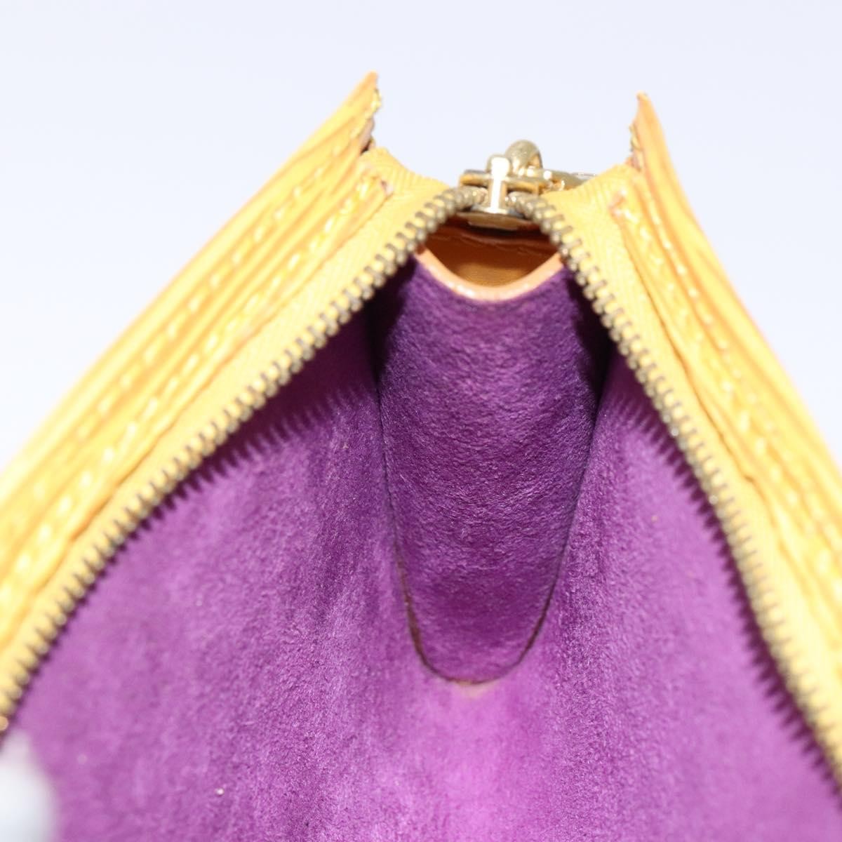 Louis Vuitton Pochette Accessoires Epi Leather, YELLOW, LEATHER, Clutche & pouche