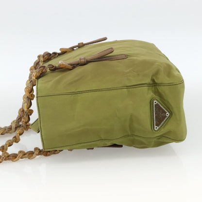 Prada Vintage Tote Tessuto, Khaki, Nylon, Tote Bag