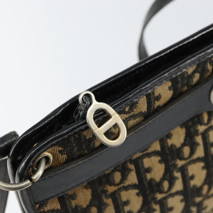 Christian Dior Vintage Trotter Shoulder Bag Canvas, NAVY, CANVAS, Shoulder bag