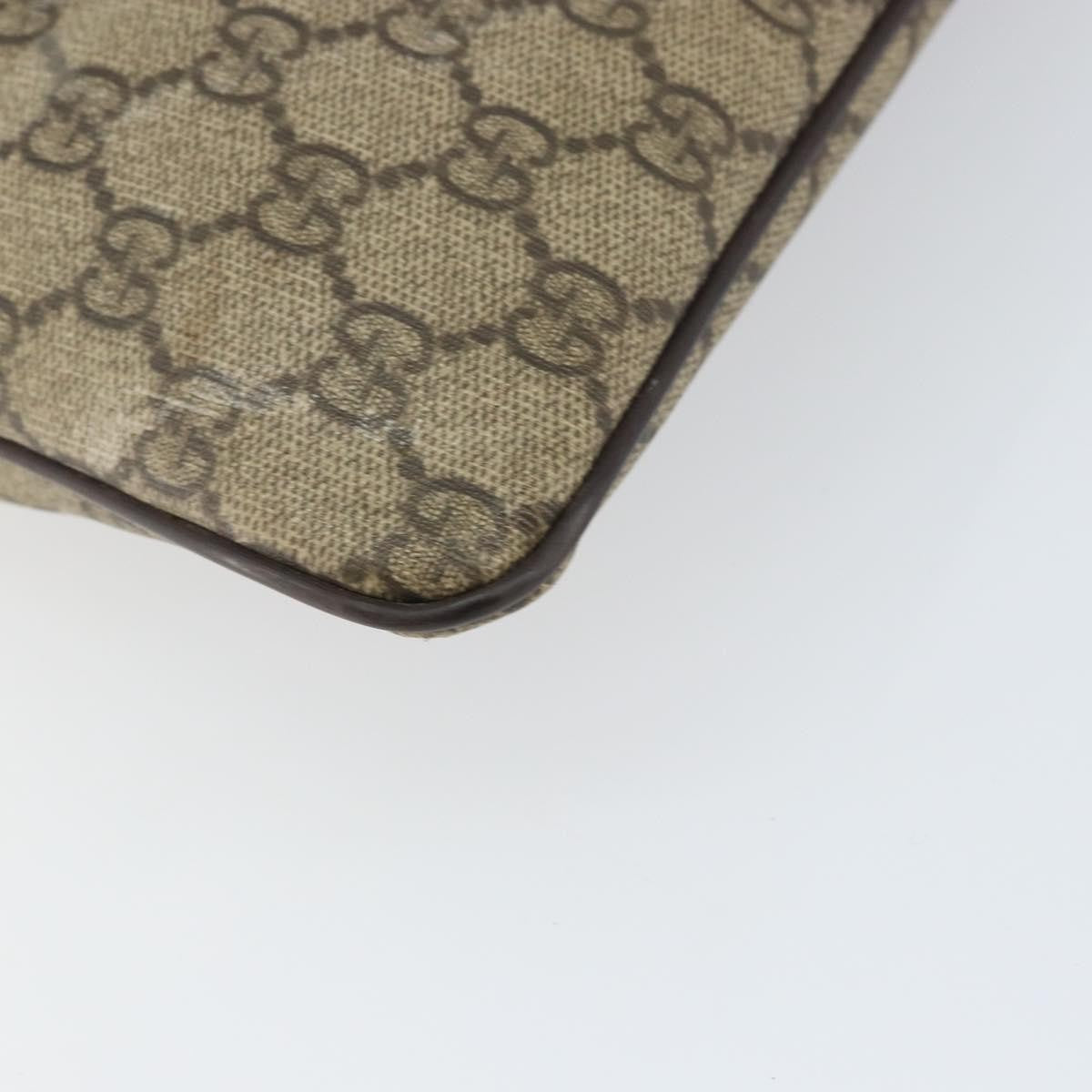 Gucci Zip Top Messenger Bag GG Coated Canvas, BEIGE, PVC, Shoulder bag