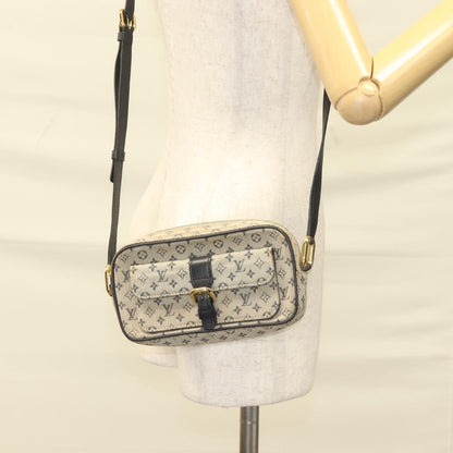 Louis Vuitton Juliette Crossbody Bag Mini Lin, BLUE, CANVAS, Crossbody bag