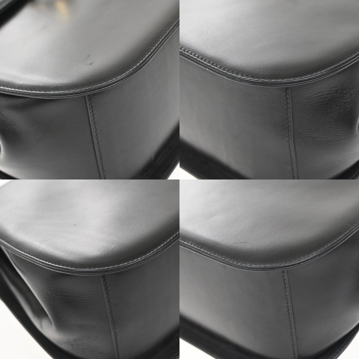 Salvatore Ferragamo Gancini Shoulder Bag Leather, BLACK, LEATHER, Shoulder bag