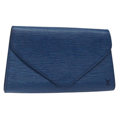 Louis Vuitton Art Deco Clutch Epi Leather, BLUE, LEATHER, Clutche & pouche