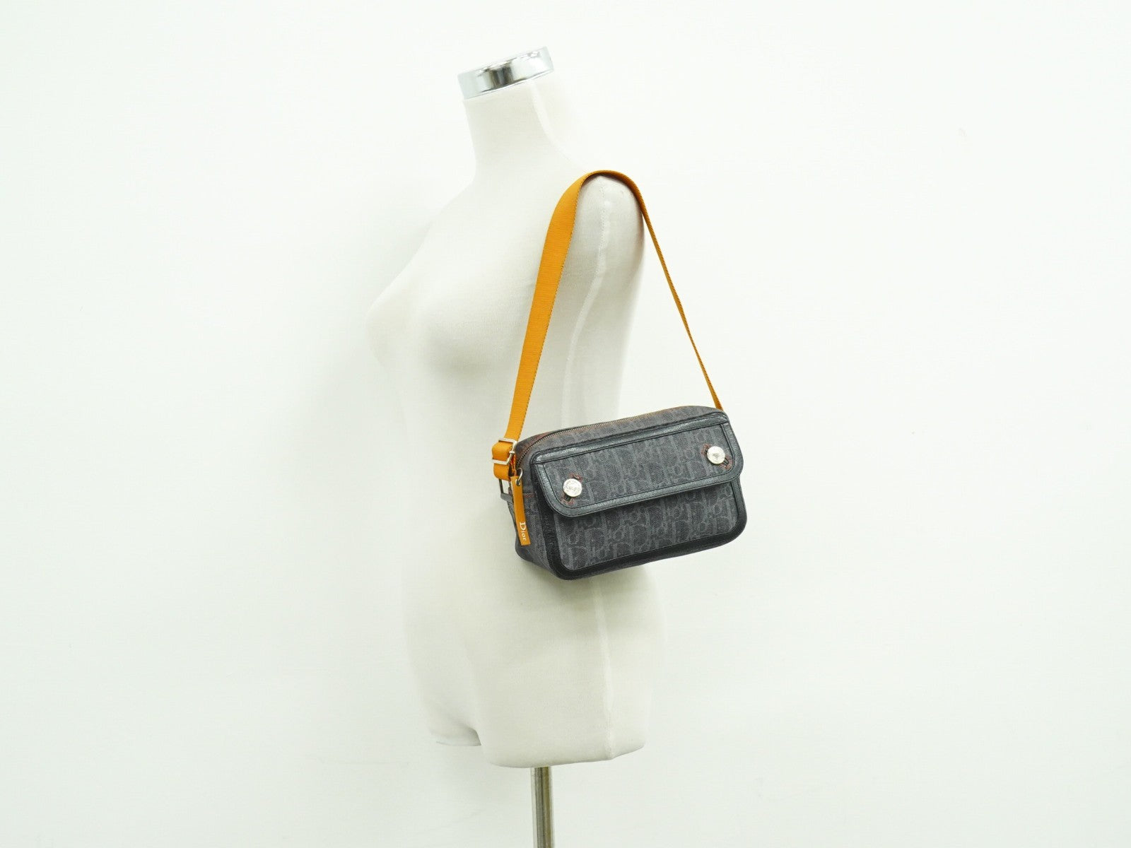 Christian Dior Flight Shoulder Bag Denim, NAVY, DENIM_JEANS, Shoulder bag