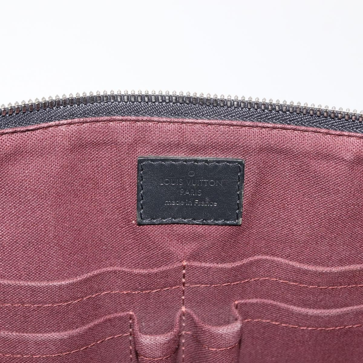 Louis Vuitton Porte-Documents Jour Bag Macassar Monogram Canvas, BROWN, CANVAS, Briefcase