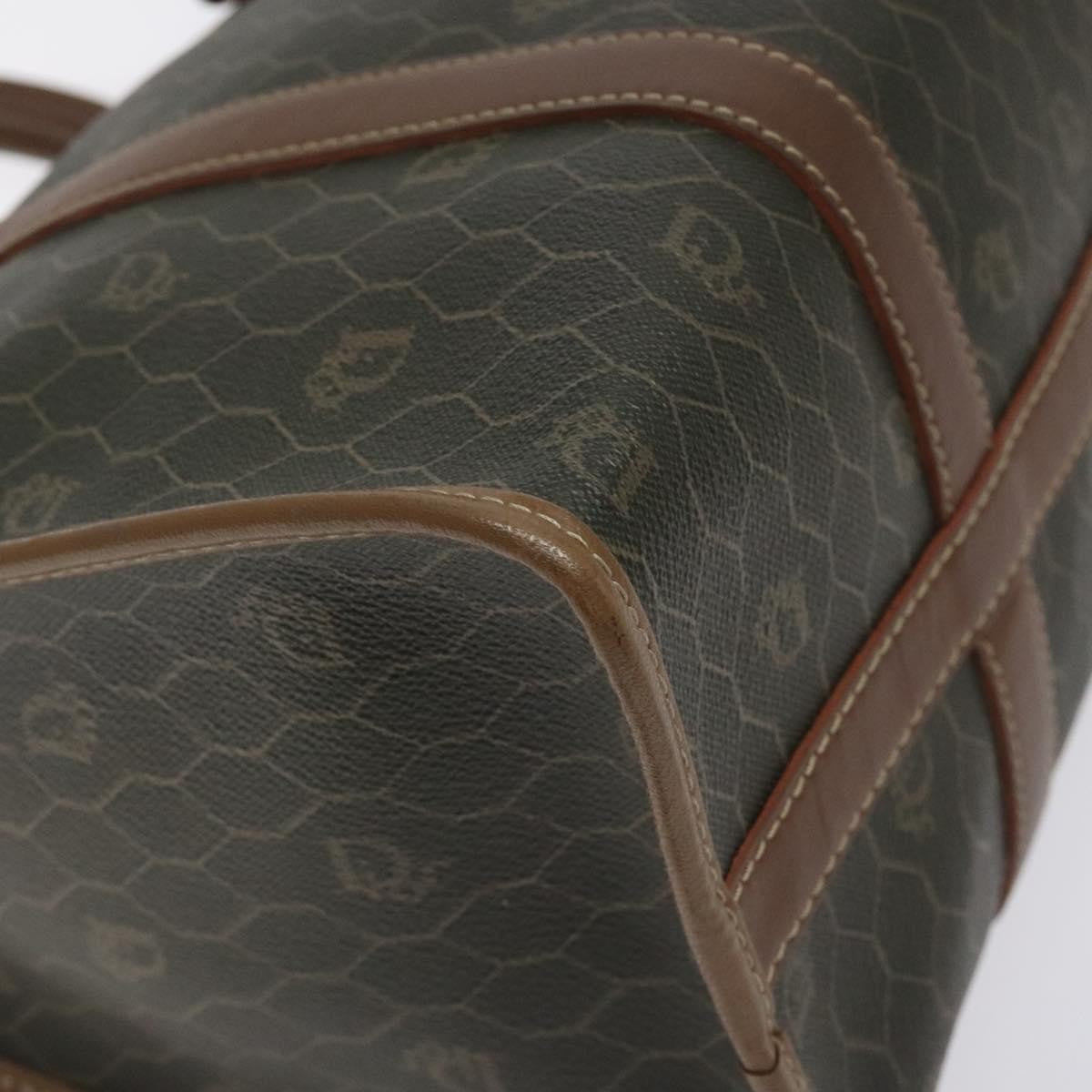 Christian Dior Vintage Honeycomb Handbag Canvas Leather, BLACK, CANVAS, Handbag